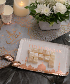 Plateau gateau Eid Mubarak Rose Gold