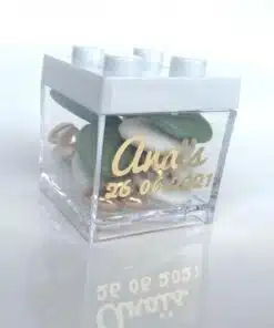 cube a dragees lego blanc