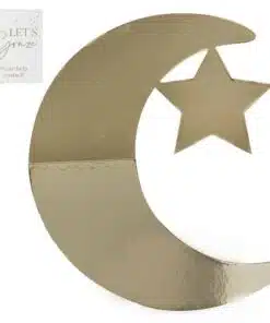 Plateau lune et étoile doré aid Mubarak