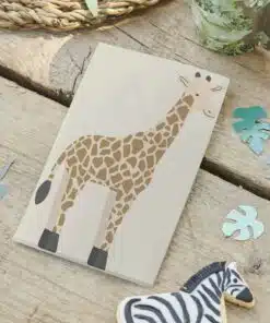 serviette girafe déco thème jungle