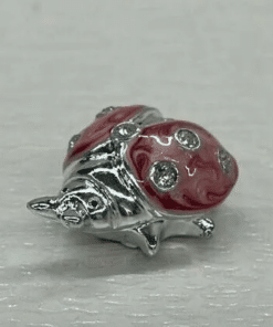 coccinelle strass rose et argent