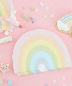 serviette arc en ciel