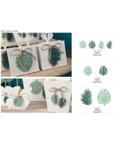 feuilles tropicales adhésives assorties