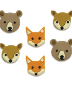 Décor animaux de la forêt en sucre