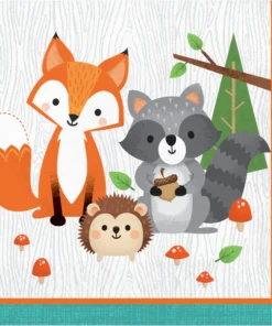 serviette les animaux de la forêt