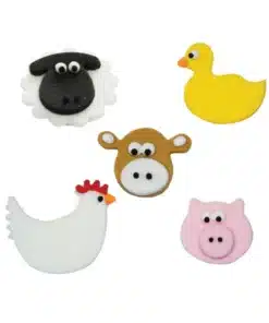 décor en sucre animaux de la ferme