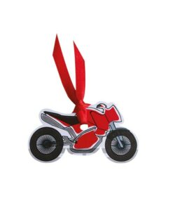 étiquette moto rouge