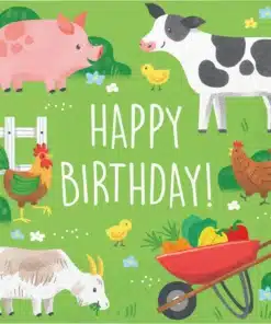 serviette ferme anniversaire