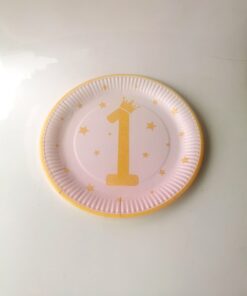 assiette anniversaire 1 an fille