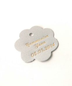 Etiquette dragées fleur