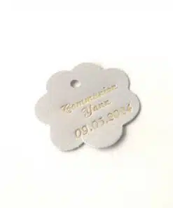 Etiquette dragées fleur