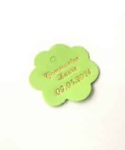 Alternative view of Etiquette dragées - Fleur Vert anis - Personalisée