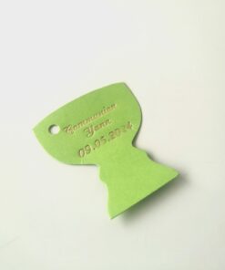 Etiquette dragées calice vert