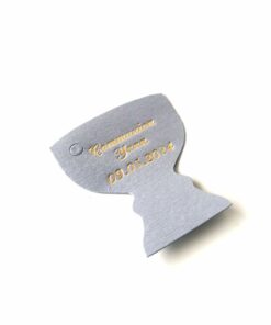 Etiquette dragées calice gris