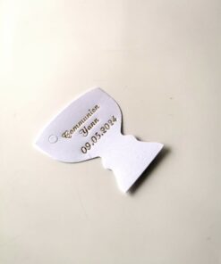 Etiquette dragées calice communion blanc