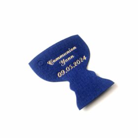 Etiquette dragees calice bleu roi
