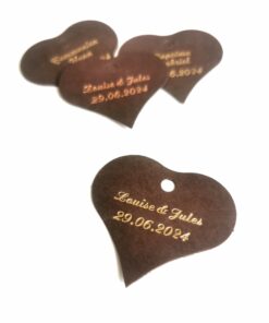 etiquette dragées coeur chocolat