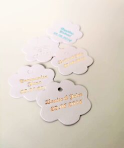 etiquette dragées fleur