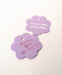 Etiquette dragées fleur