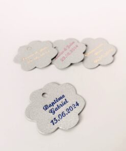 Etiquette dragées fleur