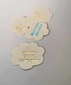 etiquette dragées fleur ivoire