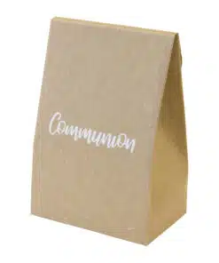 Boite à dragées Communion - Pochette Kraft - Lot de 6