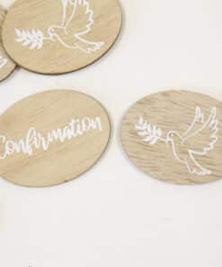 Confettis de Table - Confirmation - Lot de 6 - Bois