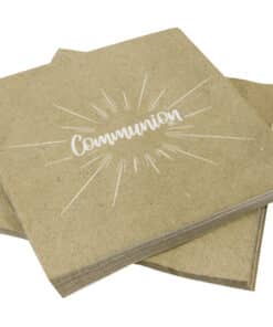 Serviette Baptême - Kraft - Lot de 20