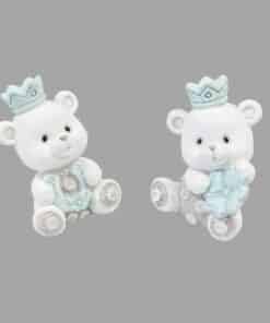 Figurine résine - Ourson bleu - Lot de 2