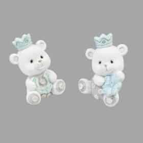 Figurine résine - Ourson bleu - Lot de 2