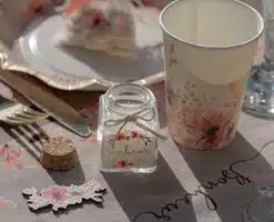 Cadeau Invité - Bougie Fleurie Bonheur