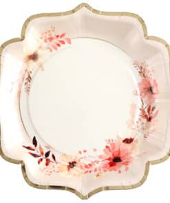Assiette Fleurie - Lot de 10