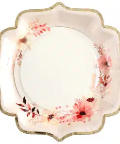 Assiette Fleurie - Lot de 10
