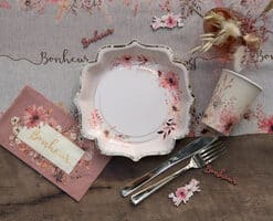 Alternative view of Assiette Fleurie - Lot de 10