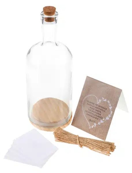 Bouteille Message - Mariage - Verre