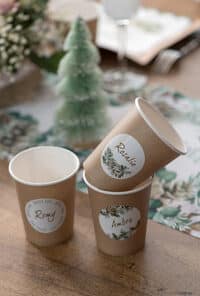 Alternative view of Gobelets Carton - Kraft- Lot de 10