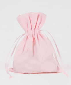 pochon a dragees en tissu rose