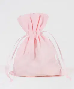 pochon a dragees en tissu rose