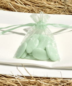 sachet dragées vert amande