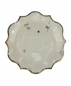 Assiette noël vert sauge