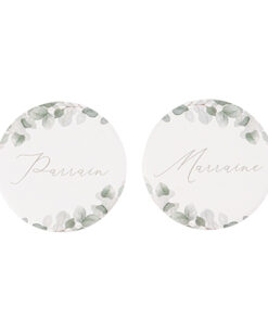 Badge parrain Marraine végétal