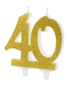 Bougie 40 ans doré