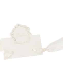 Marque place bapteme creme et or