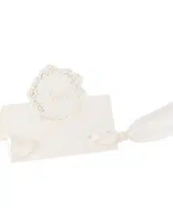 Marque place bapteme creme et or