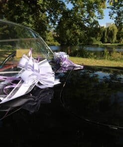 Noeud à tirer lilas deco de voiture