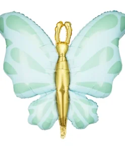 ballon papillon vert d'eau