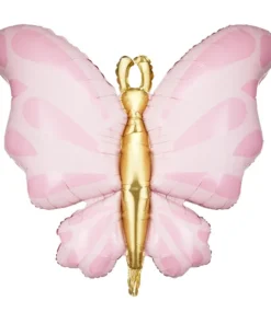 ballon papillon rose