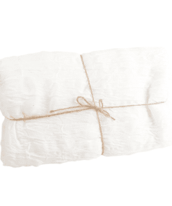 chemin de table froissé blanc cassé