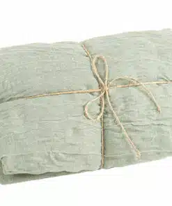 chemin_de_table_mariage_vert_sauge_cheesecloth gaz de coton