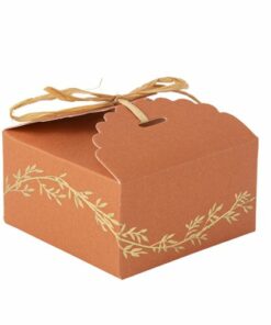 contenant dragées terracotta et or